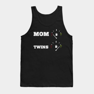 Funny mom mother twins baby family gift idea Tank Top